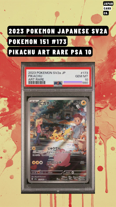 2023 Pokémon Japanese 151 Pikachu Art Rare #173 PSA 10 GEM MINT graded Pokémon card