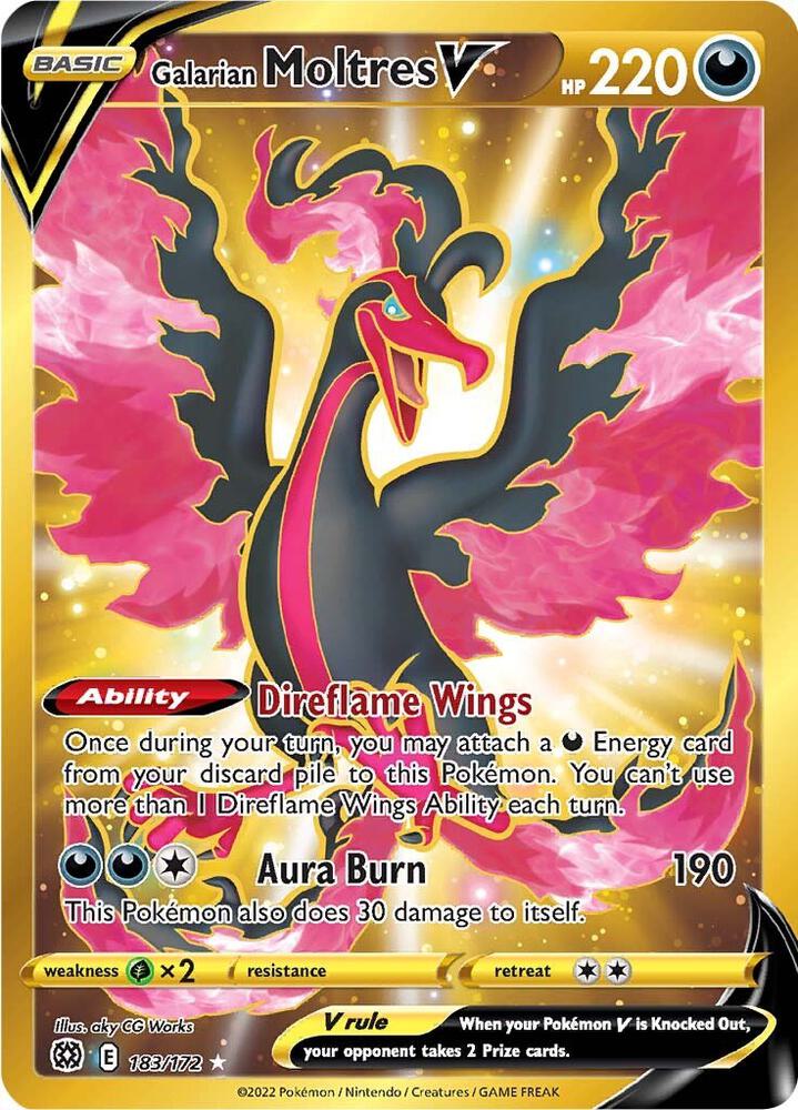 Galarian Moltres V (Secret) | 183/172 | Brilliant Stars
