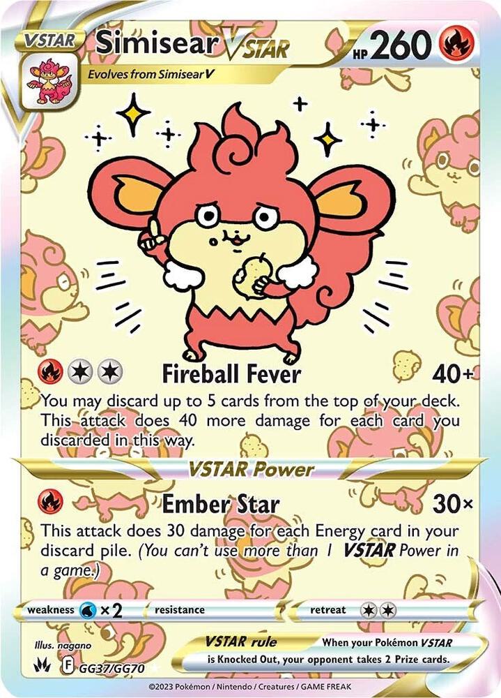 Simisear VSTAR | GG37/GG70 | Crown Zenith: Galarian Gallery