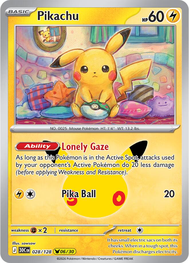 Pikachu | 028/128 | 30th Celebration