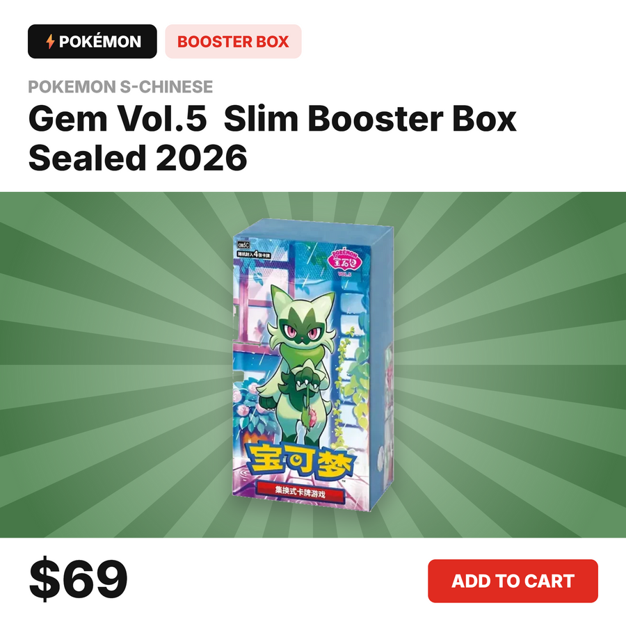 Pokémon S-Chinese Gem Vol.5 Slim Booster Box Sealed 2026