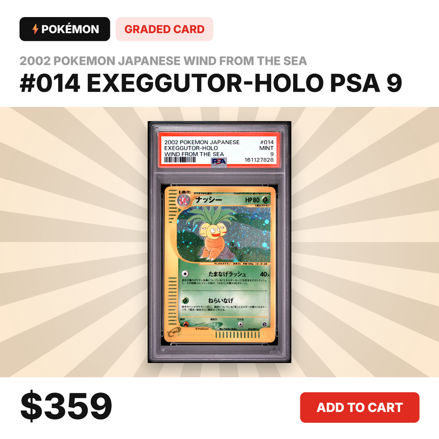2002 Pokémon Japanese Wind From The Sea #014 Exeggutor-Holo PSA 9
