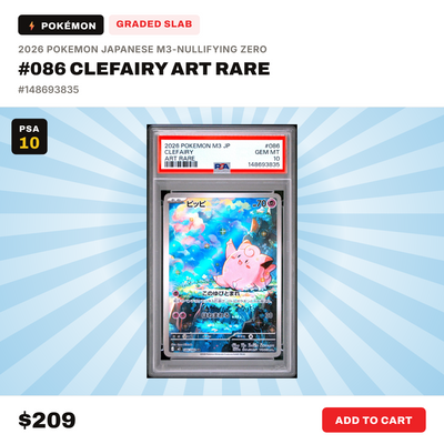 PSA 10 Clefairy Art Rare #086 – Japanese Nullifying Zero 2026