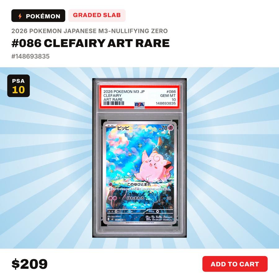 PSA 10 Clefairy Art Rare #086 – Japanese Nullifying Zero 2026