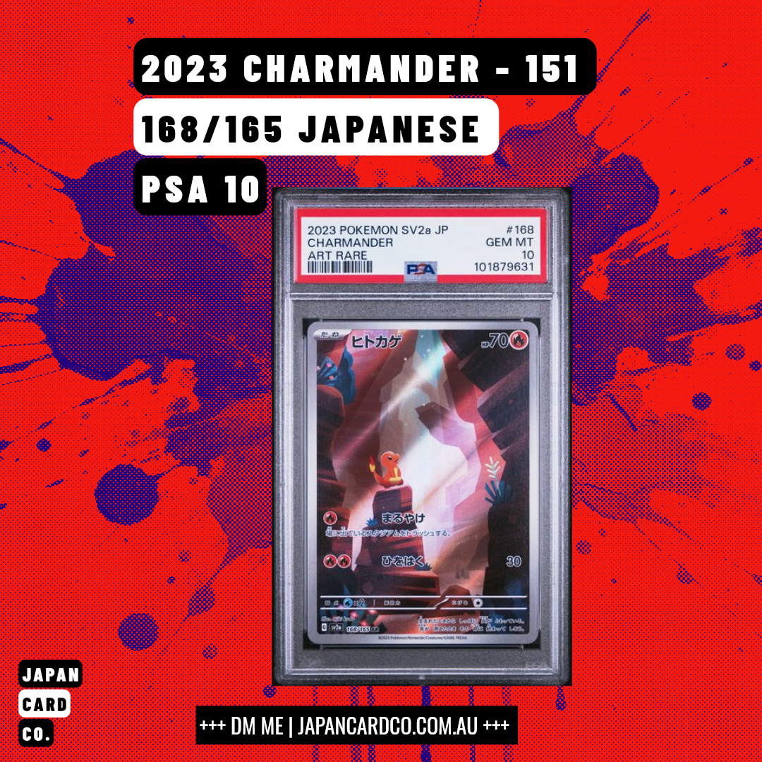 PSA 10 Charmander AR 168/165 – Japanese Pokémon 151 Art Rare (2023 Pokémon Card)