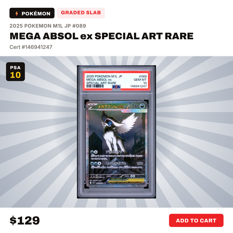 2025 Pokémon Japanese Mega Brave Mega Absol ex Special Art Rare #089 PSA 10 Gem Mint graded card in PSA slab
