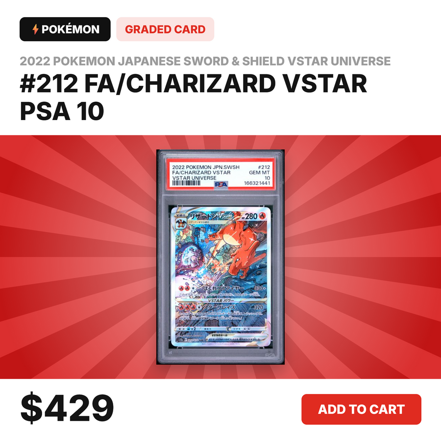 2022 Pokémon Japanese Sword & Shield VSTAR Universe #212 FA/Charizard VSTAR PSA 10