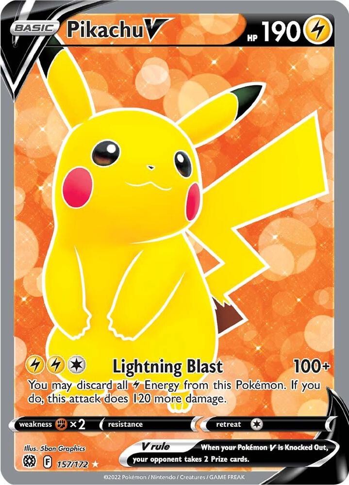 Pikachu V (Full Art) | 157/172 | Brilliant Stars
