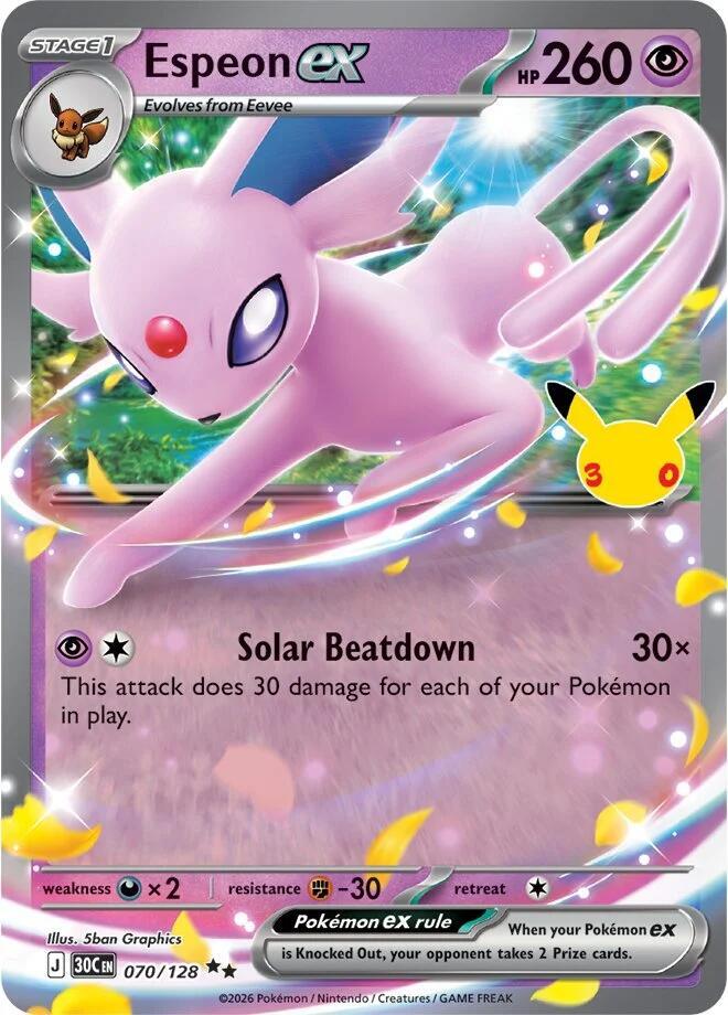 Espeon ex | 070/128 | 30th Celebration
