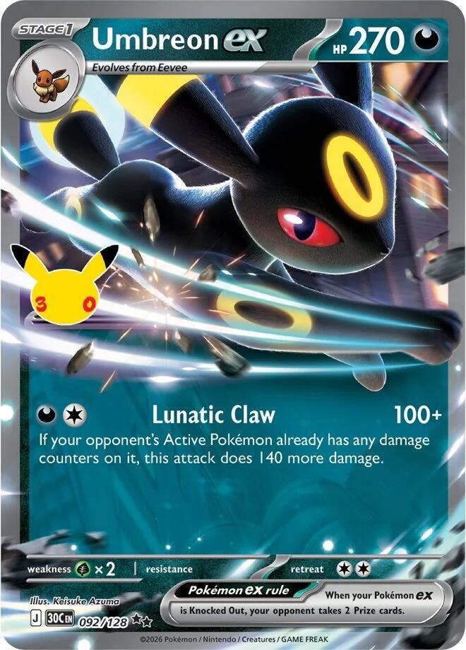 Umbreon ex | 092/128 | 30th Celebration
