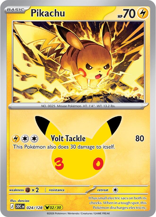 Pikachu | 024/128 | 30th Celebration