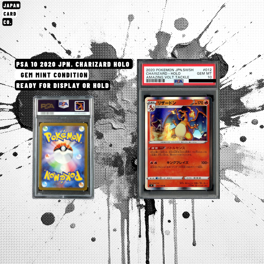 🔥 PSA 10 Charizard Holo #012 — Amazing Volt Tackle (Japanese, 2020)🔥