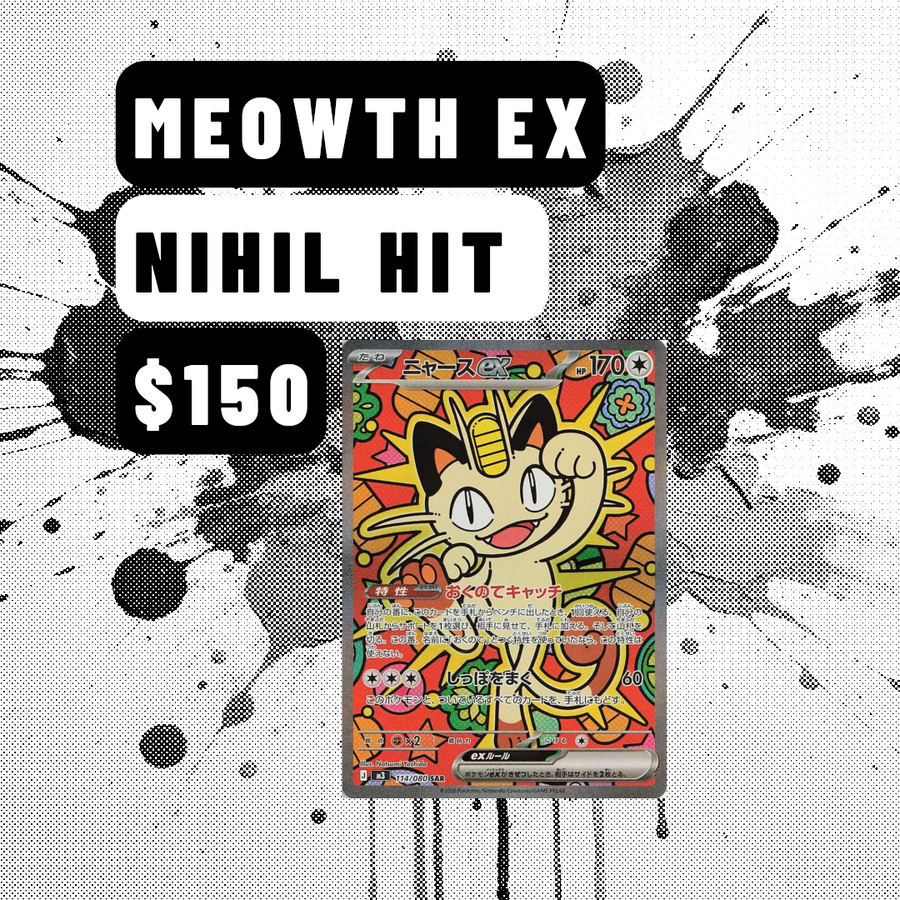 Meowth ex SAR 114/080 – Nihil Zero Japanese Pokémon Card