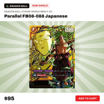 Dragon Ball Super Fusion World Broly Parallel FB08-088 UC Japanese trading card