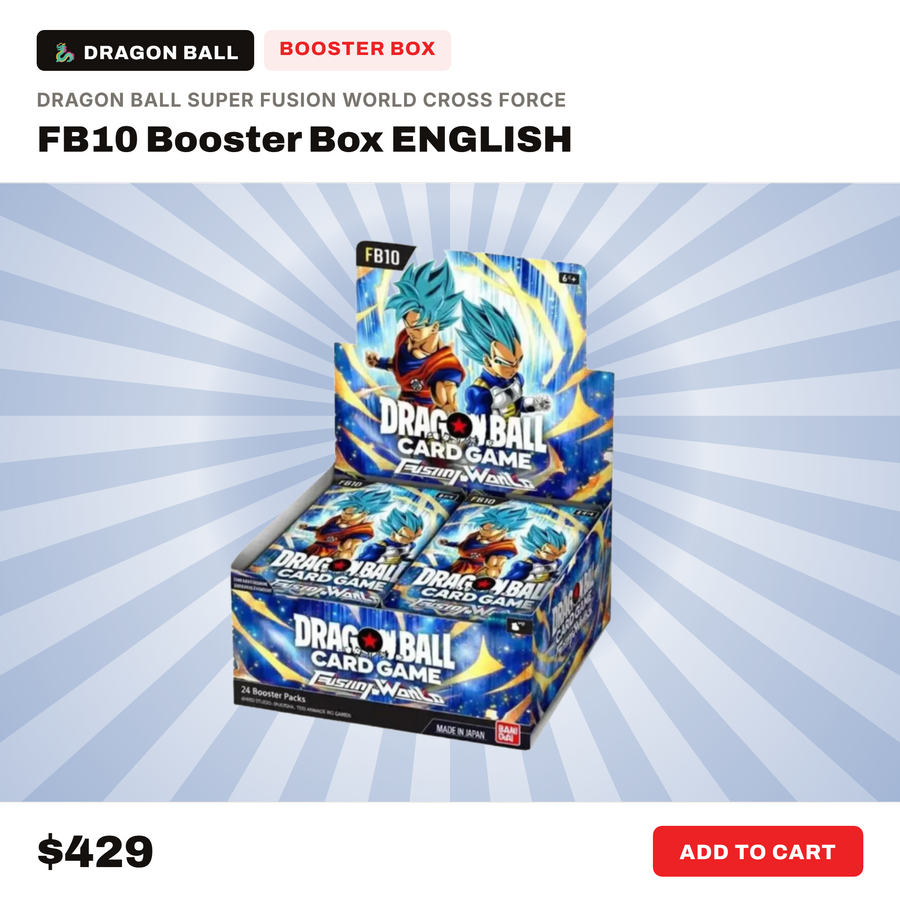 Dragon Ball Super Fusion World FB10 Cross Force English factory sealed booster box