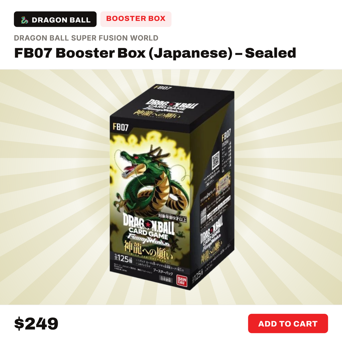 fb07 booster box Dragon Ball Super Japanese Store Pick-up Locations:Pick Up from Gamextreme Main Office Shenron” Juegos special pokemon cards inspired