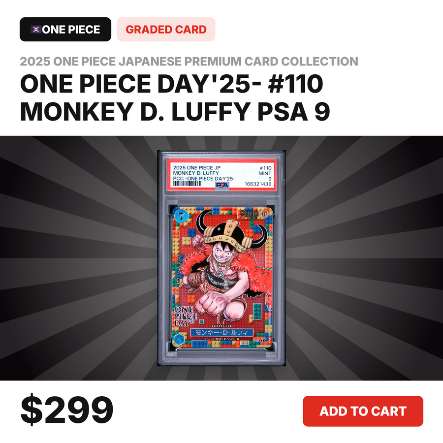 One Piece Day'25 Japanese Premium Card Collection #110 Monkey D. Luffy PSA 9