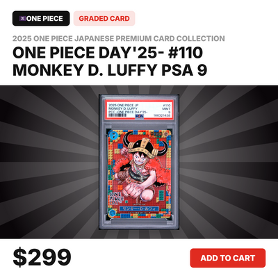 One Piece Day'25 Japanese Premium Card Collection #110 Monkey D. Luffy PSA 9