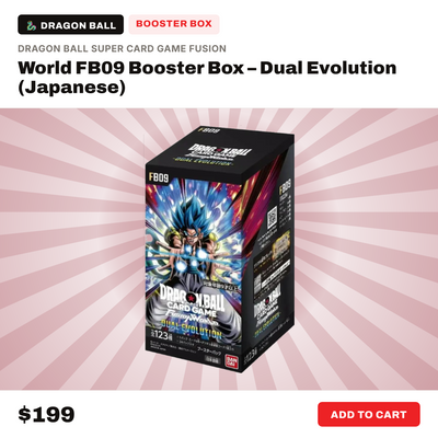 Dragon Ball Super Card Game Fusion World FB09 Booster Box – Dual Evolution (Japanese)